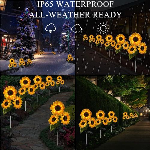 Solar Sunflower Garden Lights Outdoor Waterproof LED Lights for Yard Lawn Patio Kenya