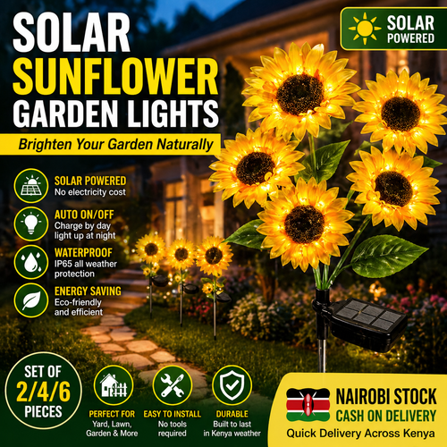 Solar Sunflower Garden Lights Outdoor Waterproof LED Lights for Yard Lawn Patio Kenya