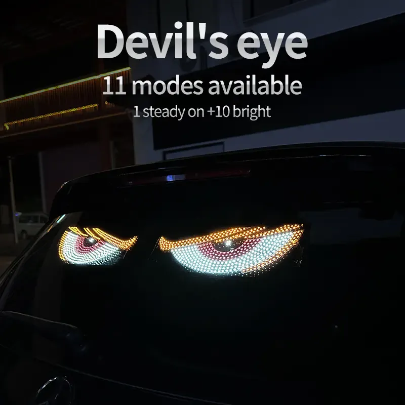 LED Devil Eye Car Light Kenya Multi Mode Windshield LED Light for Cars Trucks SUV Night Driving Decoration