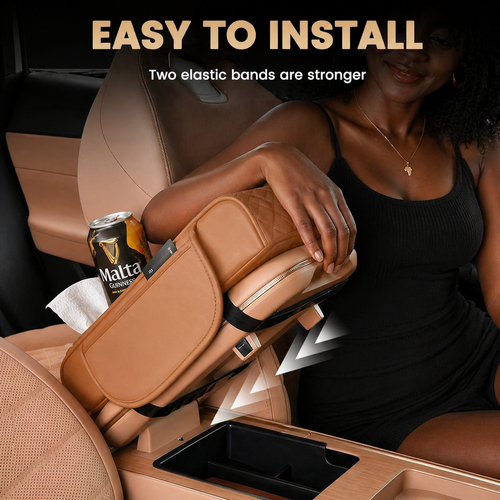 Car Armrest Organizer Kenya Storage Box with Cup Holder Phone Holder Comfortable Driving Support Universal Fit