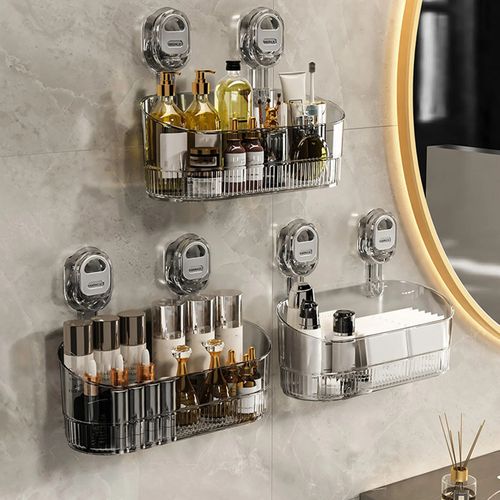 Wall Mounted Suction Storage Basket Organizer For Bathroom And Kitchen Space Saving Solution Kenya