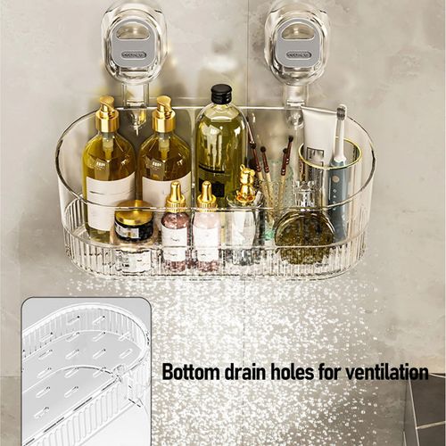 Wall Mounted Suction Storage Basket Organizer For Bathroom And Kitchen Space Saving Solution Kenya