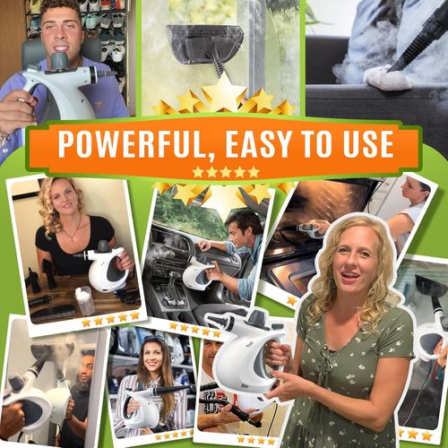 🔥Hot Seller🔥 COD！Pressurized Handheld Multi-Surface Natural Steam Cleaner with 12 pcs Accessories, Multi-Purpose Steamer for Home Use, Steamer for Cleaning Floor, Upholstery, Grout and Car