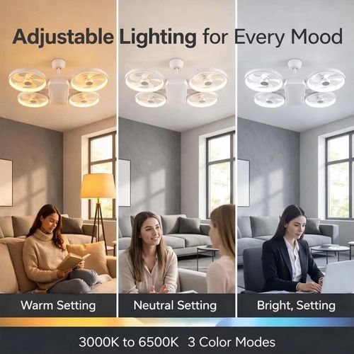 🔥Hot Seller🔥 COD！Drone Fan Light,Drone-Style LED Ceiling Fan Light,Drone-inspired Ceiling Fans with light,3 Light Colors,3 Speeds,Remote Control,for Bedroom,Living Room