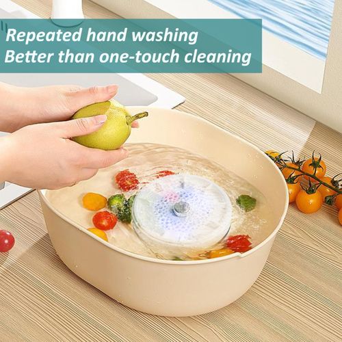 🔥Hot Seller🔥 COD！Waterproof Fruit and Vegetable Cleaner with Titanium Electrolysis Purification for Home Kitchen - Portable Produce Cleaner Device