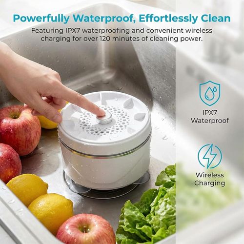 🔥Hot Seller🔥 COD！Waterproof Fruit and Vegetable Cleaner with Titanium Electrolysis Purification for Home Kitchen - Portable Produce Cleaner Device