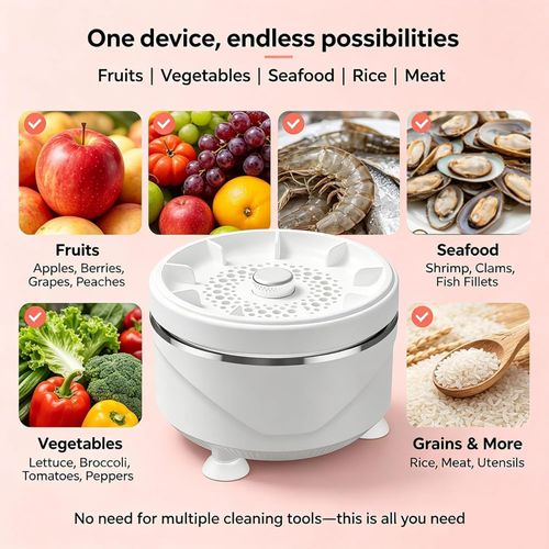 🔥Hot Seller🔥 COD！Waterproof Fruit and Vegetable Cleaner with Titanium Electrolysis Purification for Home Kitchen - Portable Produce Cleaner Device