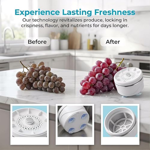 🔥Hot Seller🔥 COD！Waterproof Fruit and Vegetable Cleaner with Titanium Electrolysis Purification for Home Kitchen - Portable Produce Cleaner Device