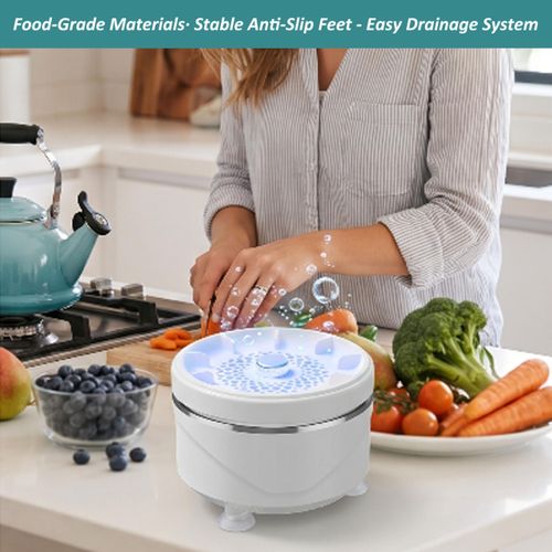 🔥Hot Seller🔥 COD！Waterproof Fruit and Vegetable Cleaner with Titanium Electrolysis Purification for Home Kitchen - Portable Produce Cleaner Device