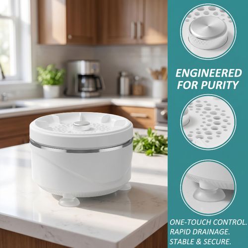 🔥Hot Seller🔥 COD！Waterproof Fruit and Vegetable Cleaner with Titanium Electrolysis Purification for Home Kitchen - Portable Produce Cleaner Device