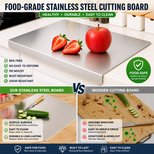 304 Stainless Steel Cutting Board Non Slip Kitchen Chopping Board For Meat Fruit Vegetables Dough