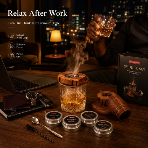 Home Bar Whiskey Smoker Kit – Premium Drink Smoker With 4 Natural Wood Flavors | Pay On Delivery Kenya