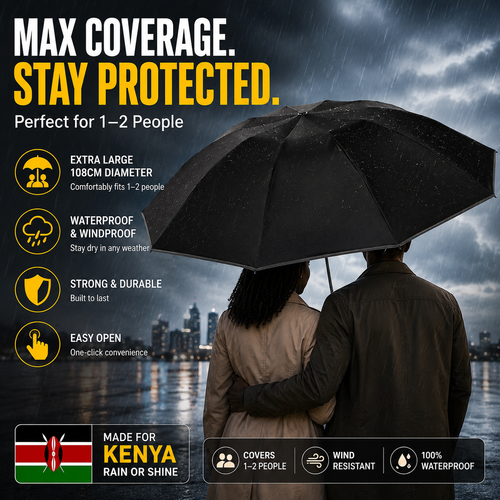 120CM Auto Reverse Fold Umbrella | Windproof UV Protection Umbrella for Rain & Sun