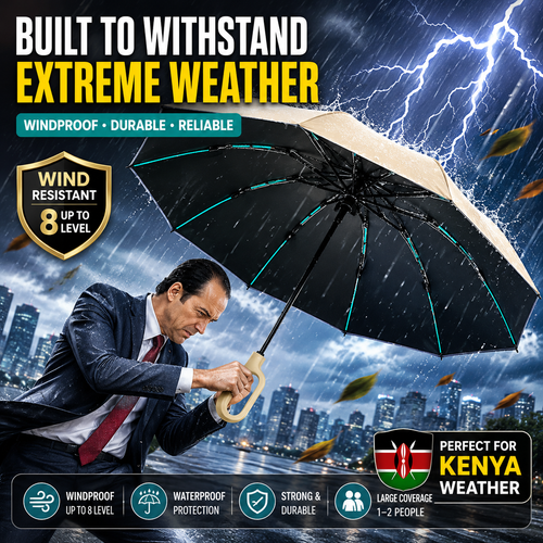 120CM Auto Reverse Fold Umbrella | Windproof UV Protection Umbrella for Rain & Sun
