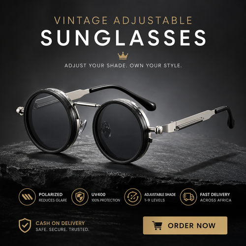 Adjustable Tint Round Polarized Sunglasses | UV400 Shades