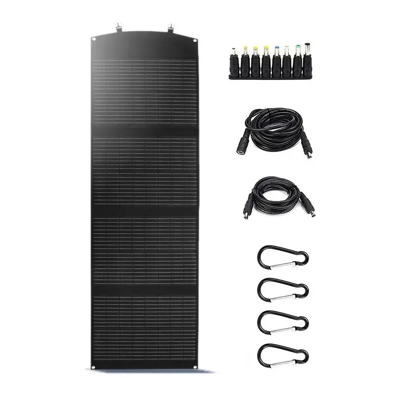 Portable foldable monocrystalline solar panel, IP65 waterproof design, high-efficiency solar charger with DC/USB multi-outputs, compatible with power stations, solar generators and phones, ideal for outdoor camping, RV trips and off-grid home use, durable & easy to carry, free shipping & cash on delivery