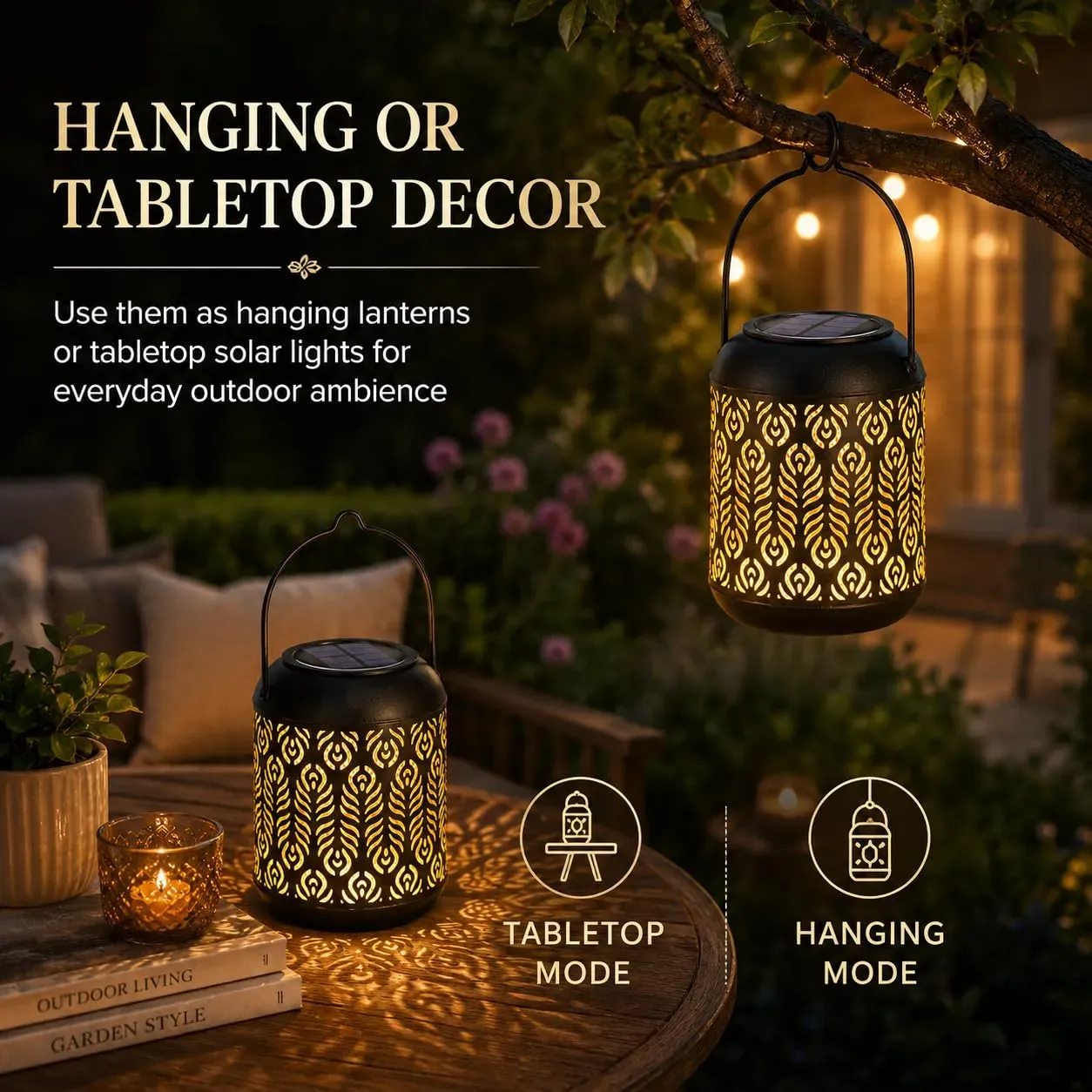 Waterproof outdoor decorative lights, perfect birthday gifts for mom, women, grandma and wife, suitable for patio, lawn and table decoration, free shipping and cash on delivery