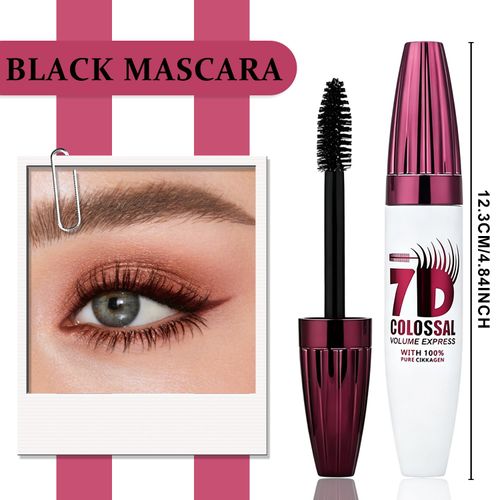 7D waterproof volume mascara features long-lasting, smudge-proof performance. It creates natural curl and thick eyelashes, easy to apply for daily eye makeup, free shipping and cash on delivery.