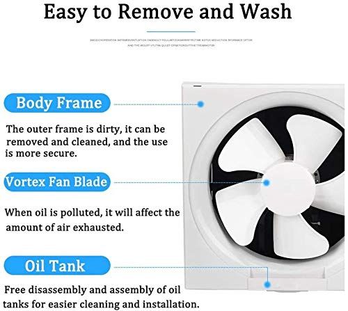 Low-noise extractor fan with wall and window dual installation options. Efficient air circulation, widely used for ventilation in kitchen and bathroom, durable and practical for home use, free shipping and cash on delivery.