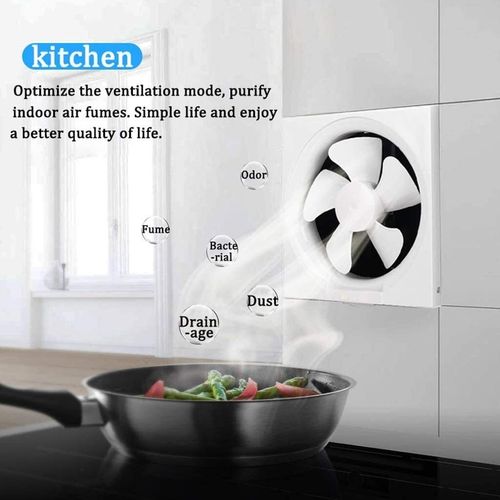 Low-noise extractor fan with wall and window dual installation options. Efficient air circulation, widely used for ventilation in kitchen and bathroom, durable and practical for home use, free shipping and cash on delivery.