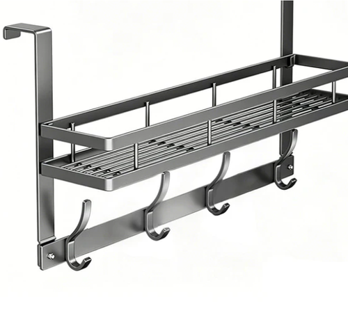 Door hook with storage basket