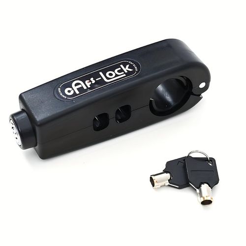 Lightweight compact handlebar lock made of durable ABS material, easy snap-on installation, reliable anti-theft protection for bicycles and motorcycles, great for daily commute and travel, free shipping and cash on delivery.