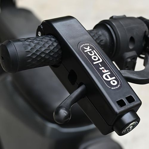 Lightweight compact handlebar lock made of durable ABS material, easy snap-on installation, reliable anti-theft protection for bicycles and motorcycles, great for daily commute and travel, free shipping and cash on delivery.