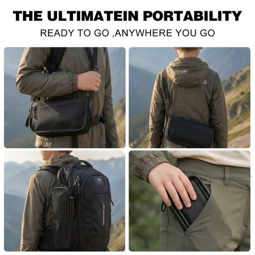 Lightweight collapsible folding stool with two side storage pockets, ultra compact pocket size, perfect portable seating gear for fishing, hiking and outdoor trips, free shipping and cash on delivery.