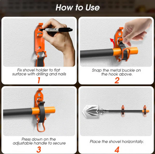 Heavy-duty tool clip ✅ Secure clamping, strong load-bearing capacity | Wall-mounted storage 🔧 (2-pack)