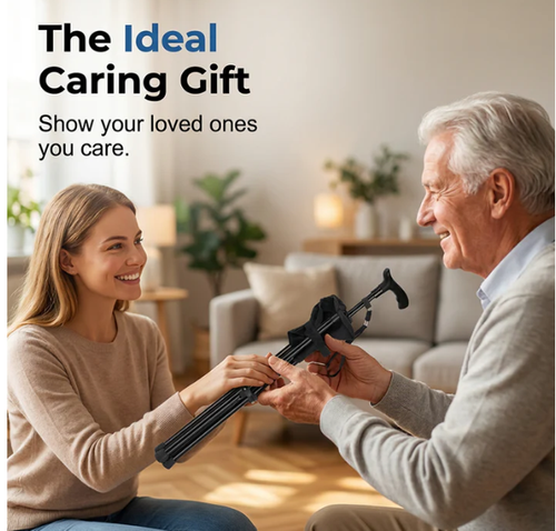 Foldable Walking Cane with Seat