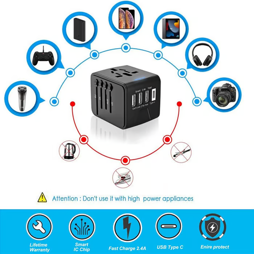 Multifunctional Universal Travel Adapter