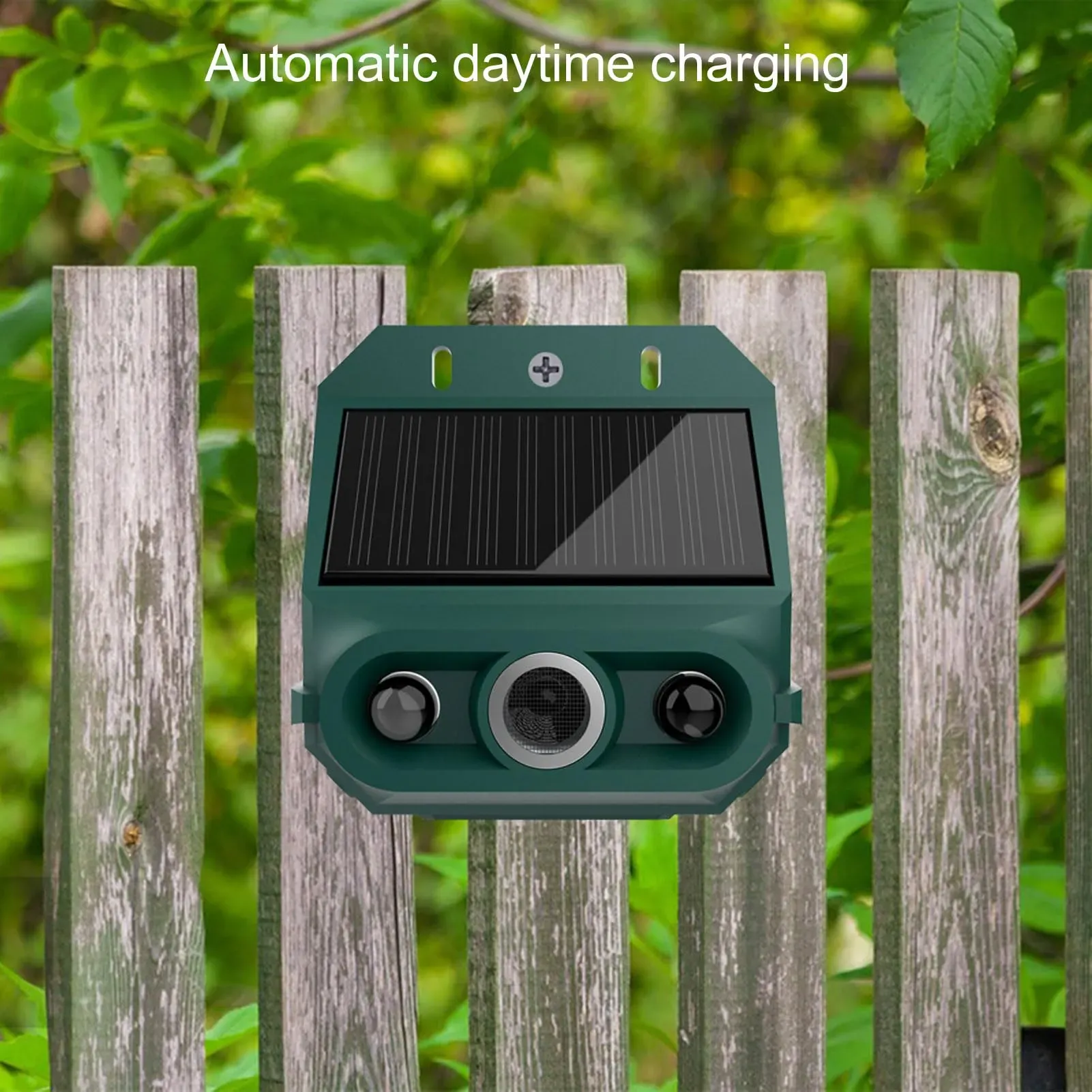2 Pack Solar Powered Motion Sensor Alarm with 129dB Siren & Strobe Light, IP55 Waterproof 4 Modes Outdoor Security Device for Yard, Farm, Garden and Home Protection