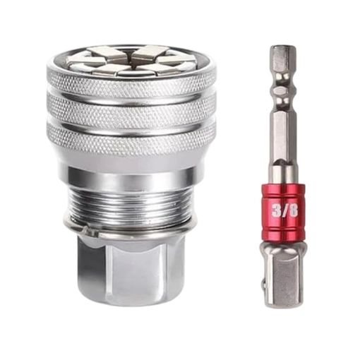 Multi-Function Adjustable Universal Socket Wrench, All-in-One Universal Repair Tool Compatible with Ratchet, Torque Wrench and Electric Power Drill for General Maintenance