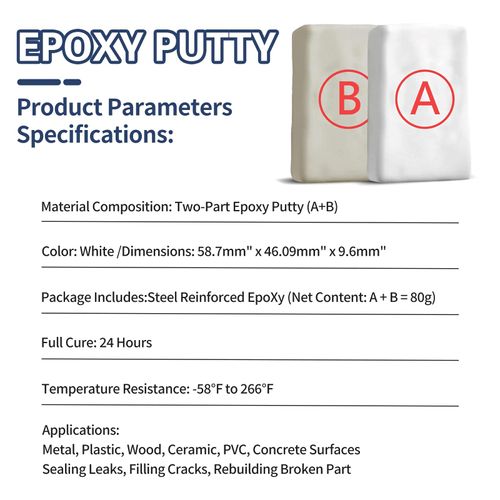 100g Fast Curing Epoxy Putty Two Part High Strength Repair Filler Clay, Multipurpose Adhesive Putty for Sculpting Modeling Crafting Bonding Plastic Metal Ceramic Wood Tile Glass Buy 1 Get 5