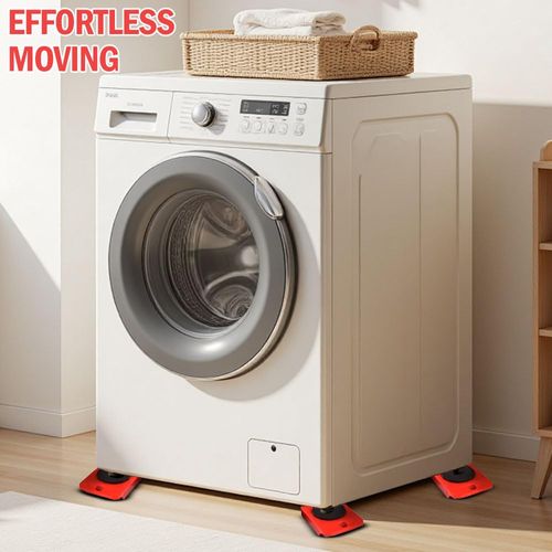 Red Heavy Duty Furniture Lifter and Mover Tool Set with Wheels, Convenient Slider Dolly Rollers for Easy Moving Sofa Bed Cabinet Washing Machine and Large Household Appliances