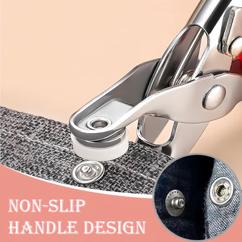 100PCS Metal Snap Buttons and Fastener Pliers Kit, Invisible Colored Metal Buckle Hand Press Pliers Sewing Button Installation Tool Set for Clothing Repair and DIY Sewing Buy 1 Get 2
