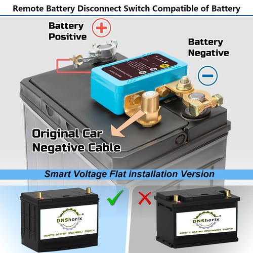 240 Amp Upgraded Remote Battery Disconnect Switch, Smart Voltage Monitoring Anti-Theft Battery Kill Switch to Avoid Parasitic Drain, Suitable for Car Truck and RV Vehicles