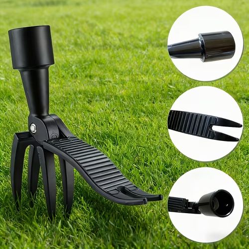 Long Handle Stand Up Weed Puller with 4-Claw Steel Head, Labor Saving Root Extractor No Bending or Kneeling for Lawn Dandelion Removal, Perfect Gift for Father Grandpa Husband and Men