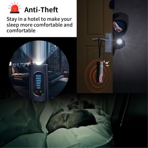 Multi Function Anti Spy Hidden Camera Detector, RF Signal Strength Detection Infrared Camera Finder Vibration Alert Magnetic Detector Sweeper to Locate Hidden Cameras Bugs GPS Trackers for Hotel Travel Privacy Safety