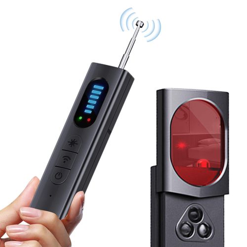 Multi Function Anti Spy Hidden Camera Detector, RF Signal Strength Detection Infrared Camera Finder Vibration Alert Magnetic Detector Sweeper to Locate Hidden Cameras Bugs GPS Trackers for Hotel Travel Privacy Safety