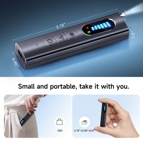 Multi Function Anti Spy Hidden Camera Detector, RF Signal Strength Detection Infrared Camera Finder Vibration Alert Magnetic Detector Sweeper to Locate Hidden Cameras Bugs GPS Trackers for Hotel Travel Privacy Safety
