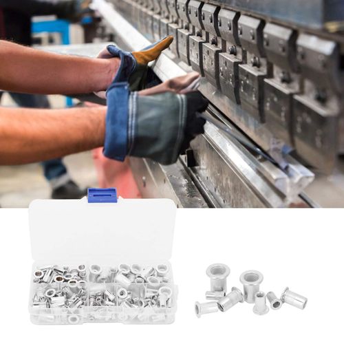 Hot Sale One Hundred Pcs Aluminum Threaded Rivet Insert Nuts, Heavy Duty Fastener Accessories For Mounting Auto Switches On Metal Plates And Hollow Tubing Structures
