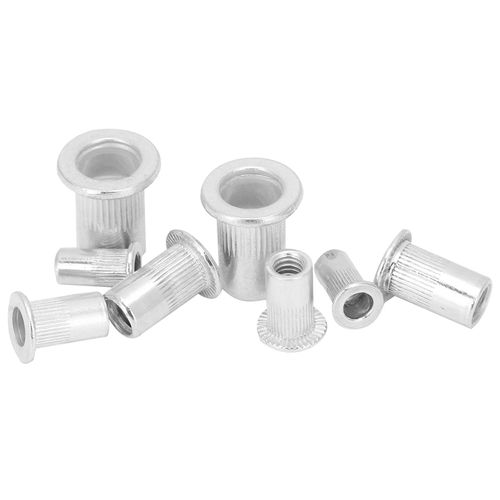Hot Sale One Hundred Pcs Aluminum Threaded Rivet Insert Nuts, Heavy Duty Fastener Accessories For Mounting Auto Switches On Metal Plates And Hollow Tubing Structures