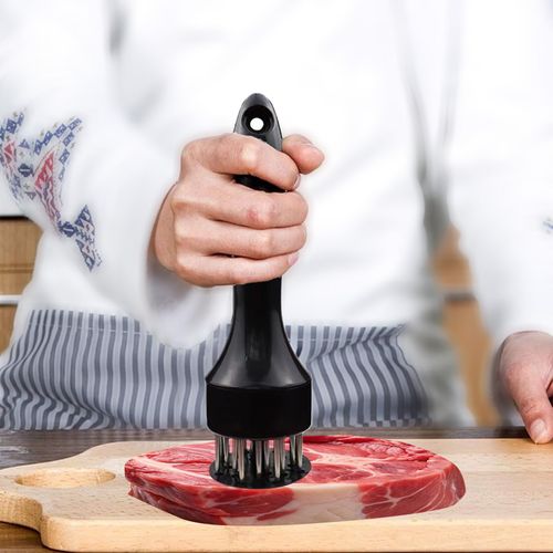 Buy 1 Get 5 Stainless Steel Needle Meat Tenderizer, Black Steak Blade Tenderizing Tool with Hanging Hole for Beef, Chicken, Pork and Home Kitchen Cooking, COD Free Shipping and Pay on Delivery