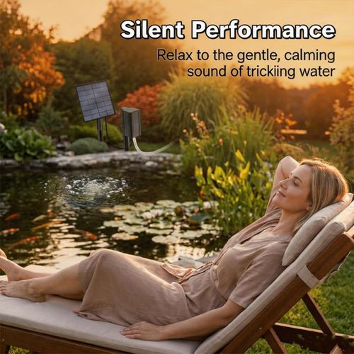 2.5W Solar Pond Aerator with Air Pump, Solar Powered Oxygen Aeration System with 3-Step Quick Installation for Pond, Stock Tank, Aquarium and Hydroponics, COD Free Shipping and Pay on Delivery