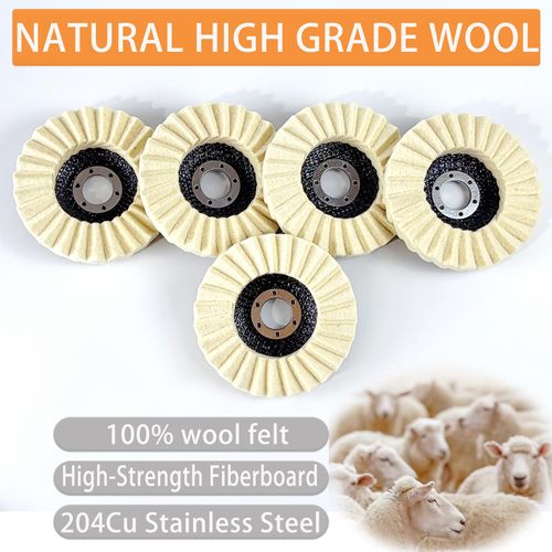 Buy 1 Get 5 Wool Felt Flap Polishing Wheel Discs for Angle Grinder, Buffing and Finishing Metal, Marble, Stone, Furniture and Car Wax, COD Free Shipping and Pay on Delivery