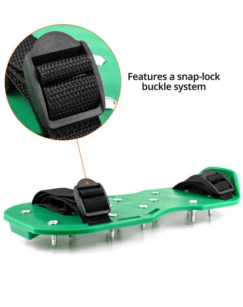 Buy 1 Get 2 Green Lawn Aerator Shoes with Heavy-Duty Straps and Soil Aerating Spikes for Grass, Garden and Yard Care, Easy Lawn Aeration Tool, COD Free Shipping and Pay on Delivery