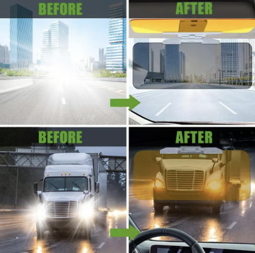 🚗Universal Car Sun Visor - 🔥Car Anti-Glare Visor for Day & Night , Car sunshade anti-glare