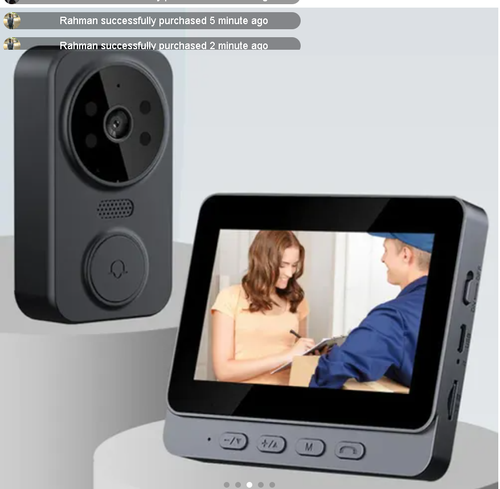 Wireless Video Doorbell with Monitor,Mini Doorbell