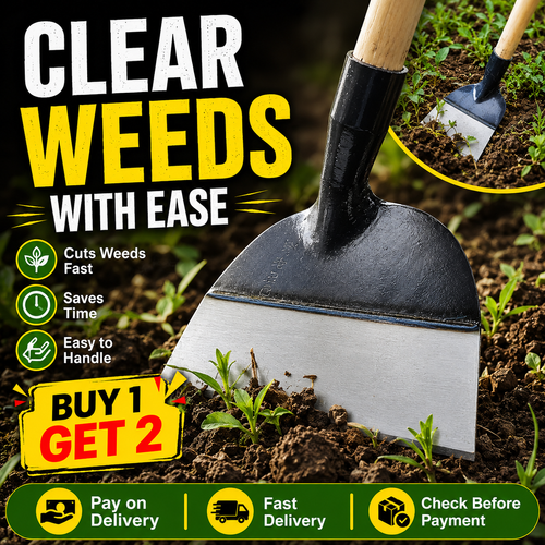 Buy 1 Get 2 Thickened Manganese Steel Hoe Heads, Heavy-Duty Garden Digging Hoe and Weeding Farm Tool for Soil Cultivation, Vegetable Planting, Land Clearing and Bamboo Shoot Digging, COD Free Shipping and Pay on Delivery
